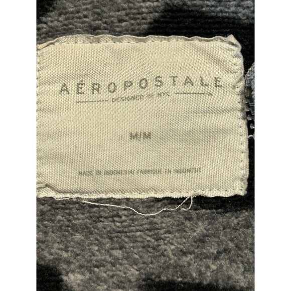 Aeropostale Women’s Snowflake Gray/black Warm Hoodie Jacket with Pockets Medium - Picture 4 of 7